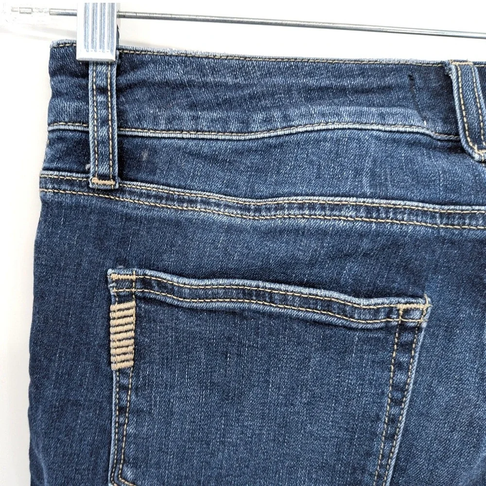 Paige Jax Long Length Denim Shorts Sz 28 Dark Wash‎ Burmuda Walking Short Modest